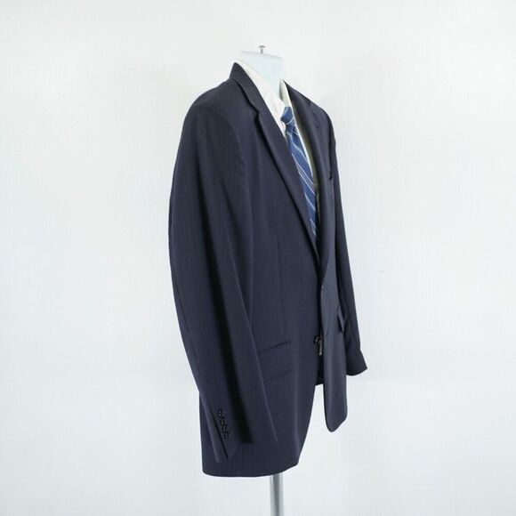 Jos A Bank Tailored Fit Signature Wool Blue Herringbone 42R Blazer / Suit Jacket - Picture 7 of 12